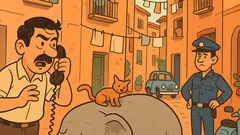 Barzelletta: Un balbuziente trova un elefante morto