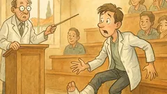 Barzelletta: Lezione di medicina, paziente zoppica